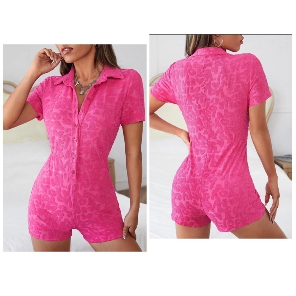 Shein Hot Pink Romper. size: small